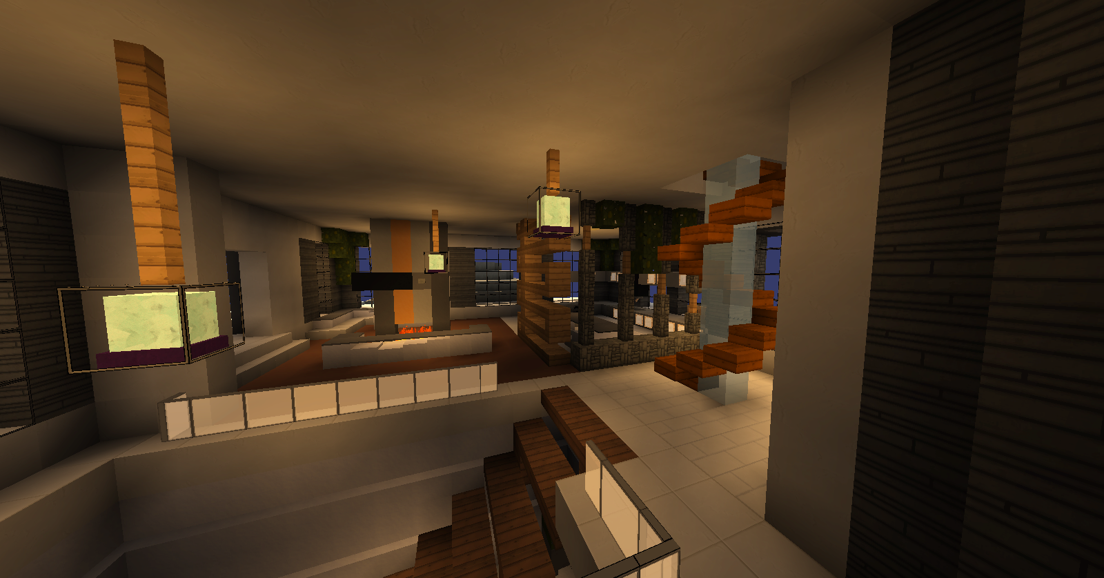 Download Modern Mountain House 37 Mb Map For Minecraft