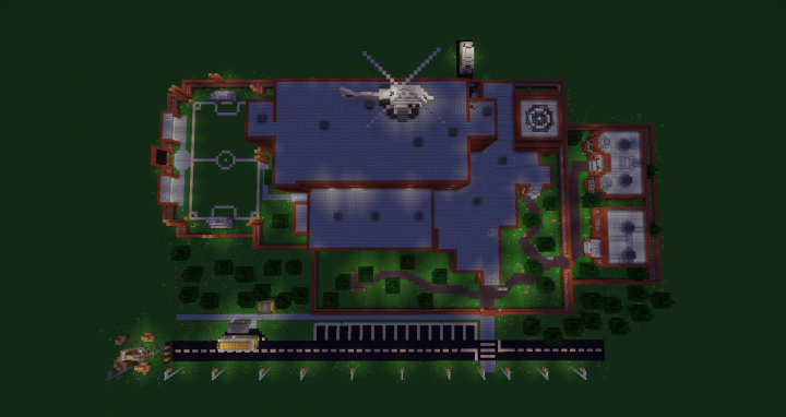 minecraft city with school map 1.12.2