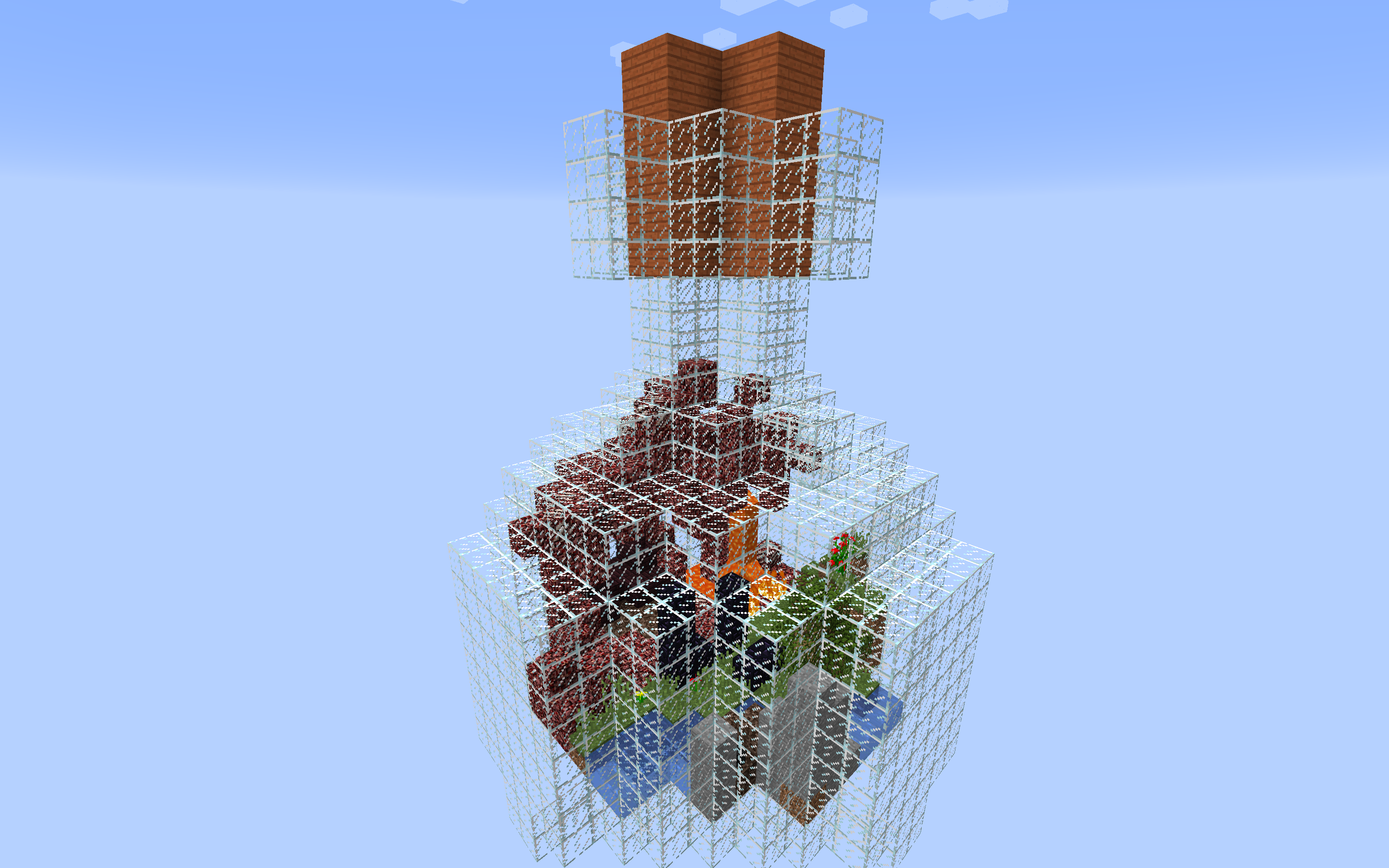 Download Glass Bottle Skyblock Survival 1 Mb Map For Minecraft