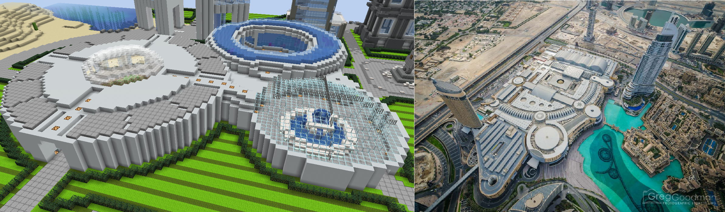 The Dubai Mall in-game vs. real-life