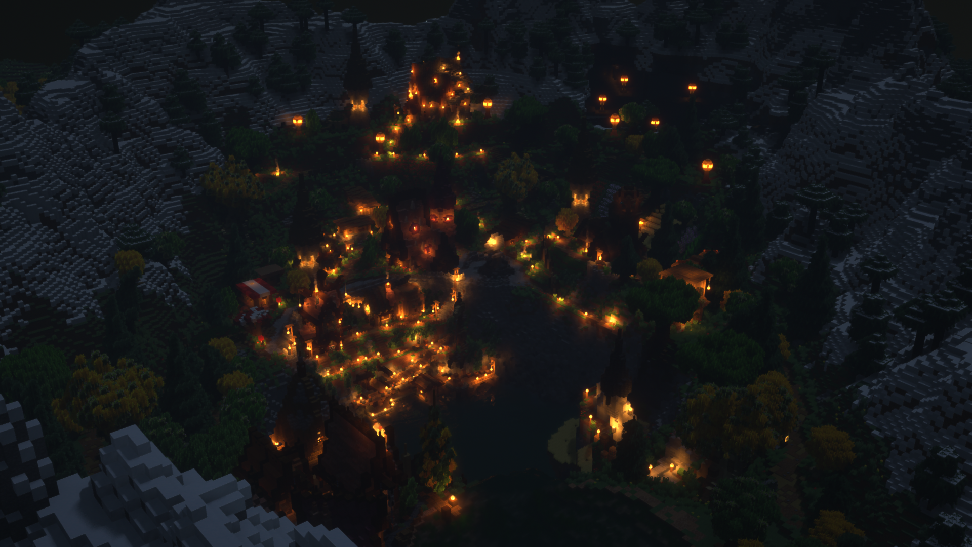Download Mountain Lake Village 1.0 for Minecraft 1.18.1