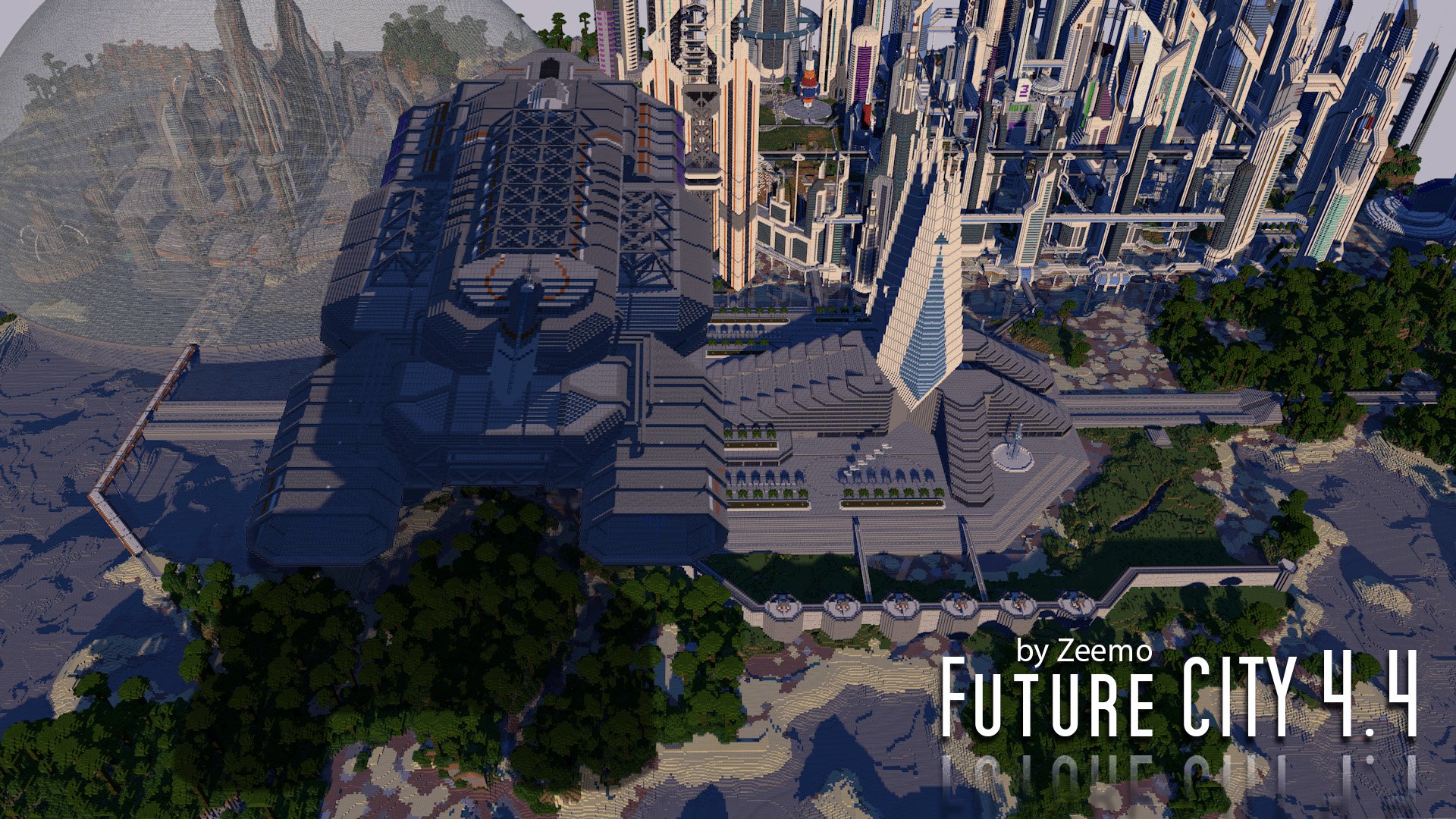 minecraft futuristic city