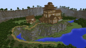 Download Cliffside Wooden Mansion for Minecraft 1.12